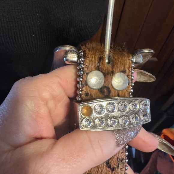 Leopard Print Rhinestone Belt - Picture 6 of 6